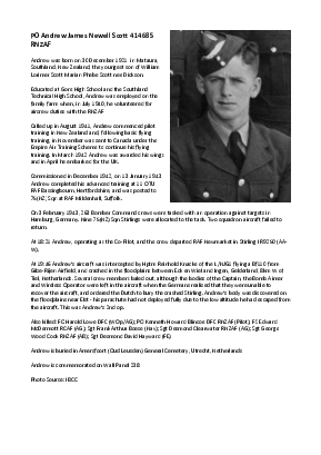 A preview of a PDF biography for Scott, Andrew James Newell